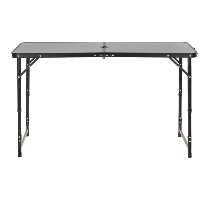 Set masa pliabila de camping cu 4 scaune, inaltime reglabila, aluminiu si MDF, 120x60x71 cm, negru [9]