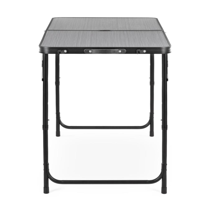 Set masa pliabila de camping cu 4 scaune, inaltime reglabila, aluminiu si MDF, 120x60x71 cm, negru [25]