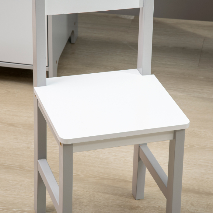  Set Masa si Scaune pentru Copii 5-8 Ani cu Spatiu de Depozitare, Tabla si Scaun, 90x45x85 cm, Roz [8]