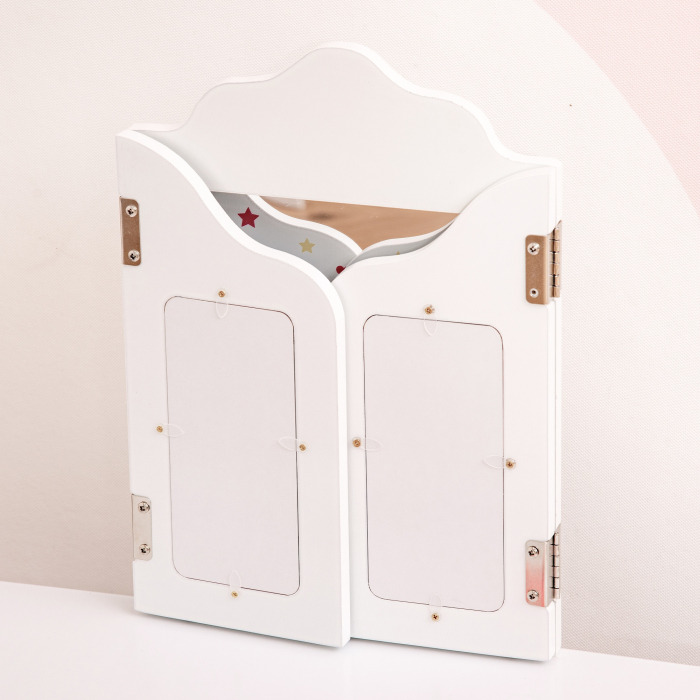  Set Masuta Machiaj Copii - Oglinda Rotativa + Taburet [9]