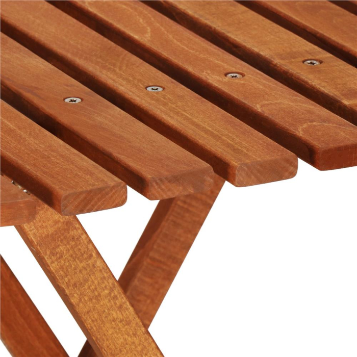 Set mobilier balcon sau terasa din lemn de fag, pliabil, masa 52x51x65 cm si 2 scaune, maro [13]