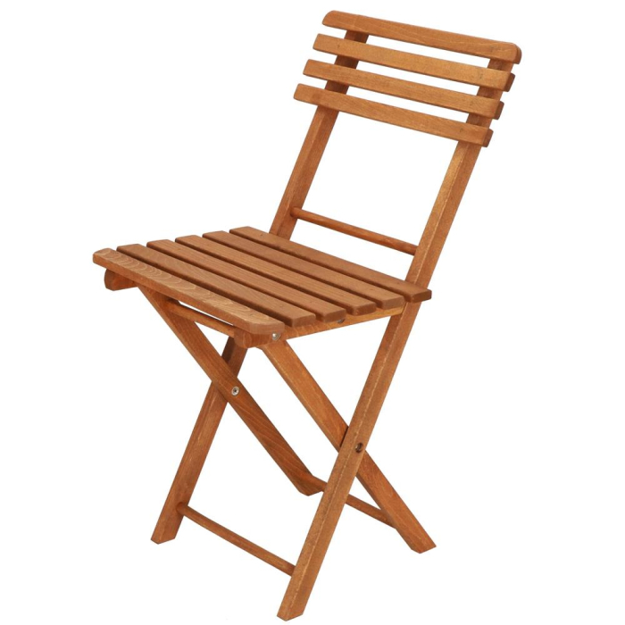 Set mobilier balcon sau terasa din lemn de fag, pliabil, masa 52x51x65 cm si 2 scaune, maro [11]