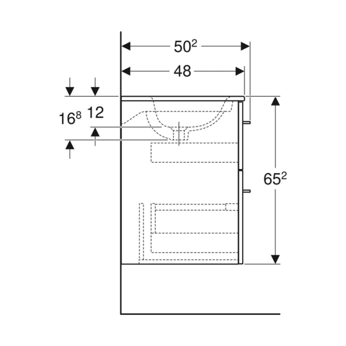 Set mobilier cu lavoar, Geberit, Selnova Square, 80 cm, lava mat [4]