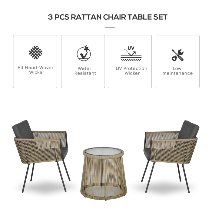  Set Mobilier de Gradina cu 2 sezlonguri Recliner pentru Exterior, cu Perna Captusita din PE, 196x65x22 cm, Gri [4]