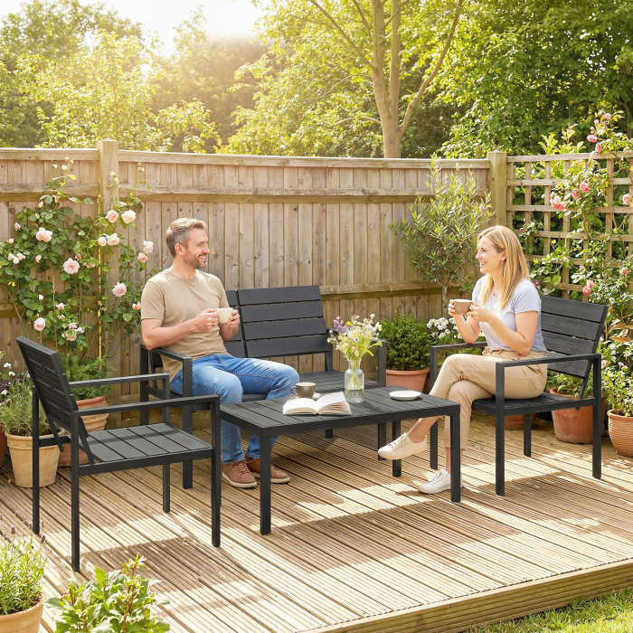  Set Mobilier de Gradina cu Canapea, Fotolii si Masuta, Ideal pentru Exterior [2]