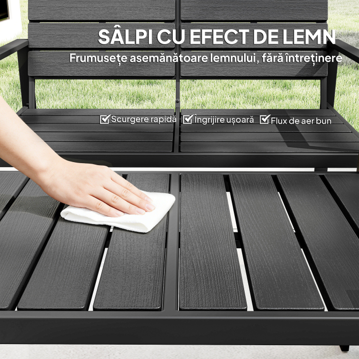  Set Mobilier de Gradina cu Canapea, Fotolii si Masuta, Ideal pentru Exterior [6]