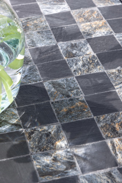 Set mobilier de gradina Gismo, 4 piese, masa cu blat din mozaic ceramic cu aspect de piatra naturala, banca pentru 2 persoane si 2 scaune pliabile pen [16]