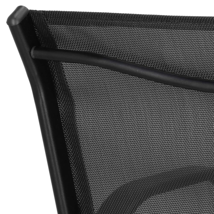 Set mobilier gradina 4 piese, masa cu sticla securizata, 2 scaune si canapea, cadru metalic, negru [22]