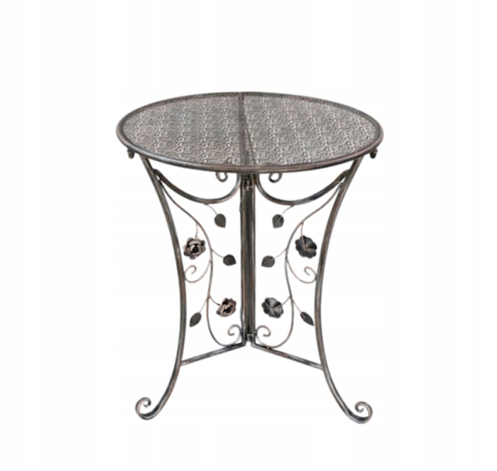 Set mobilier gradina metalic Madison, masa 70Ã—75 cm si 2 scaune 43x40x94 cm, stil vintage, bronz [8]