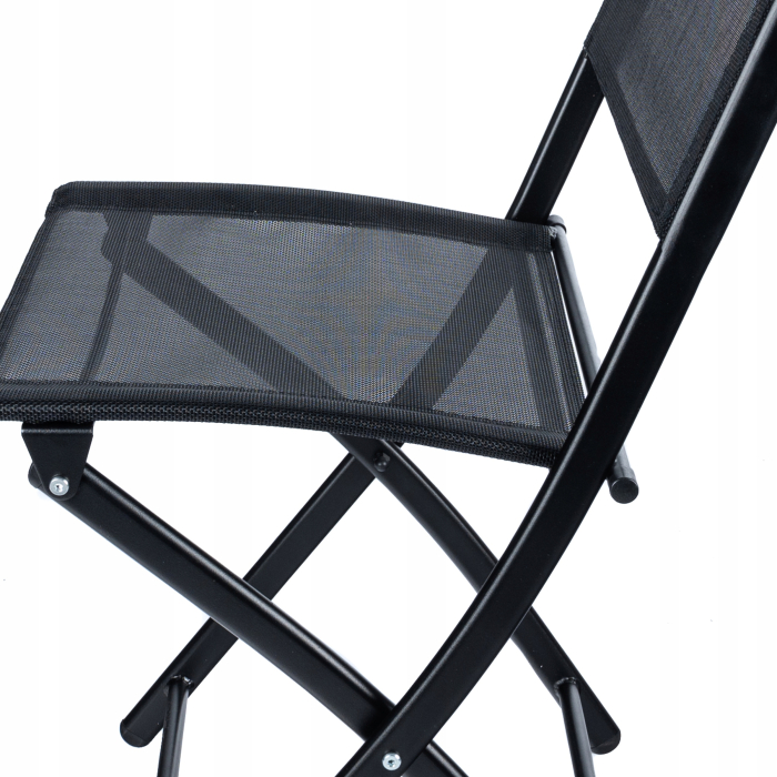Set mobilier gradina Sersimo Oneiro, 2 scaune pliabile, 1 masa, negru [13]