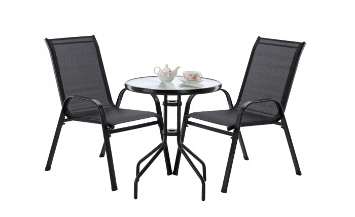 Set mobilier gradina Sersimo Torino, 2 scaune, 1 masa, gri antracit [8]