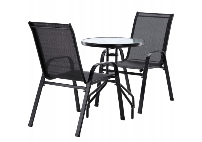 Set mobilier gradina Sersimo Torino, 2 scaune, 1 masa, gri antracit [6]