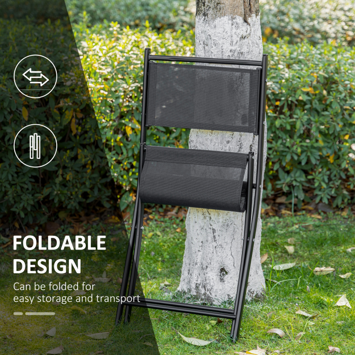  Set Mobilier pentru Gradina din Poly Ratan 3buc Set Masa si 2 Scaune pentru Gradina Pliabile Negru [4]