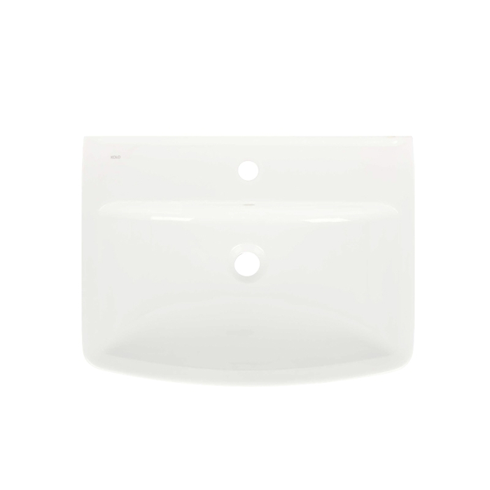 Set mobilier suspendat si lavoar Kolo Rekord, 60 cm, 1 usa, etajera fixa, lavoar inclus, alb [5]