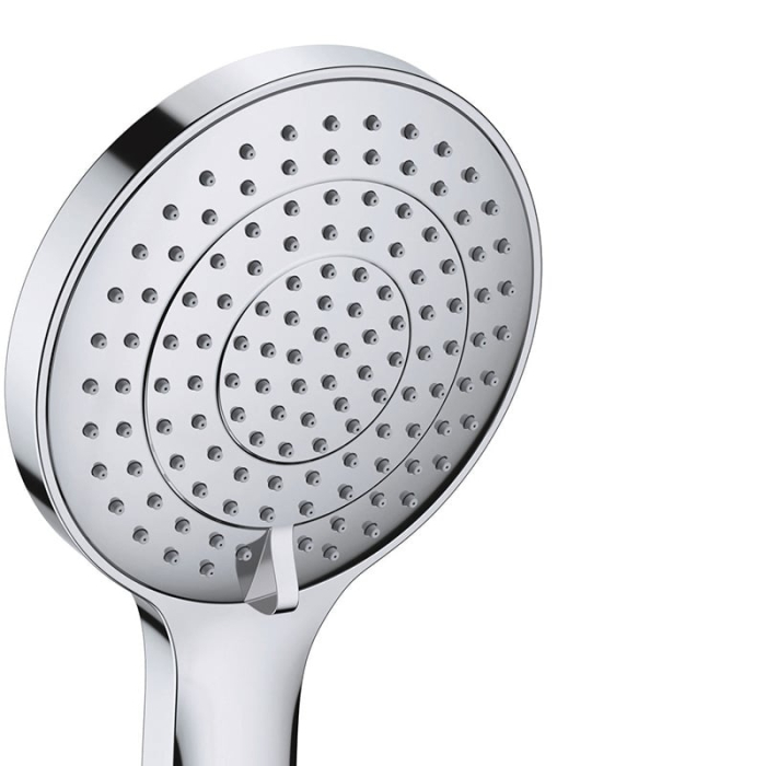 Set para de dus Duravit UV0712002010, dus, diametru 110 mm, 3 functii, montaj universal, racord 1/2'', crom [2]