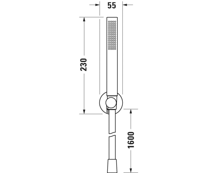 Set para de dus Duravit UV0762002010, dus, diametru 25 mm, montaj universal, racord 1/2'', para shockproof, crom [6]