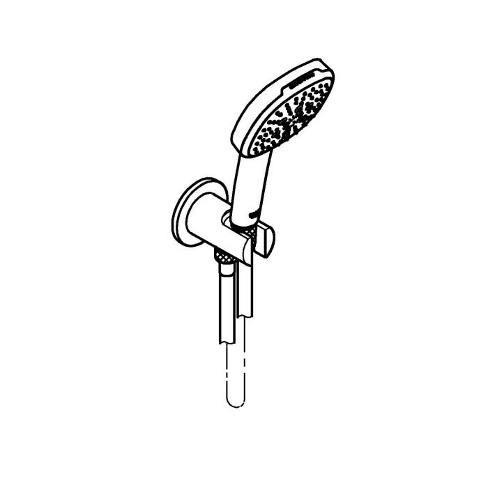 Set para de dus Grohe 269102433, Para dus Tempesta Cube 110, diametru 110 mm, 3 functii, montaj universal, negru [6]