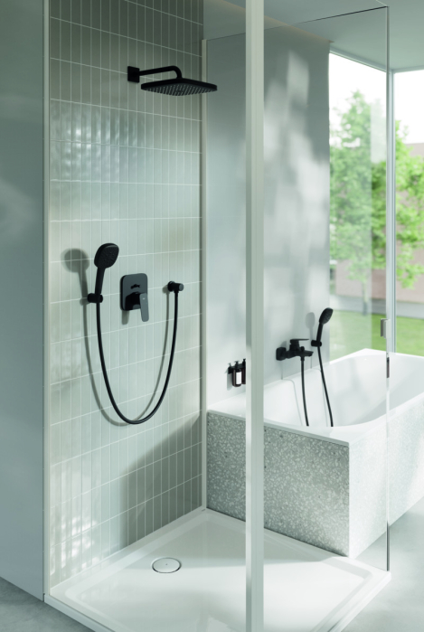 Set para de dus Grohe 275882433, Para dus Tempesta Cube 110, diametru 110 mm, 3 functii, montaj universal, negru [4]