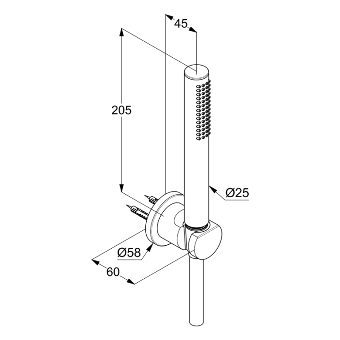 Set pară de duș, Kludi, Nova Fonte Puristic, cu suport de pară și furtun, alb mat [2]