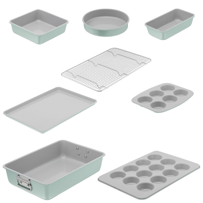 Set pentru copt Tefal Ceramik J175S804, 8 piese, invelis ceramic antiaderent, design stivuibil, verde [5]