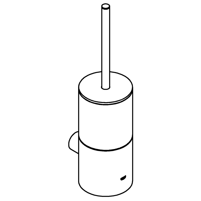 Set perie WC Grohe 40314GL3, Atrio, montare pe perete, fixare ascunsa, sticla/metal, lucios, auriu [3]