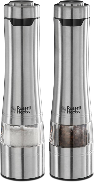 Set rasnite electrice Russell Hobbs, condimente, mecanism ceramic, iluminare LED, design elegant, argintiu [2]