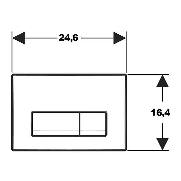 Set rezervor wc incastrat cu set fixare si clapeta negru Geberit Duofix Delta [2]