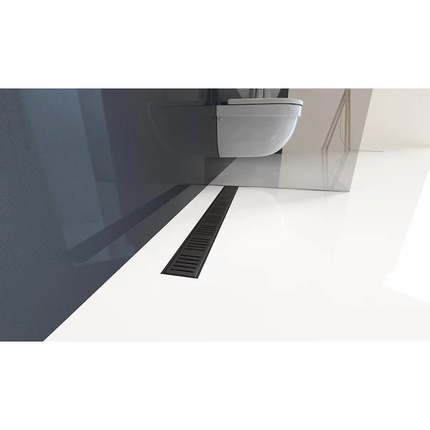 Set rigola dus cu capac negru mat Alca APZ10BLACK Simple 65 cm [4]