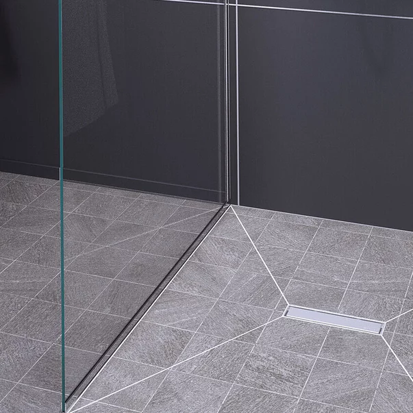 Set rigola pentru dus plus capac Kessel Linearis Compact 115 cm inox cu sita de par si clapeta multistop [3]