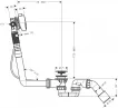 Set scurgere cada Hansgrohe Exafill S 58113000, pipa cada, set scurgere, prealin, pentru cada normala, crom [2]