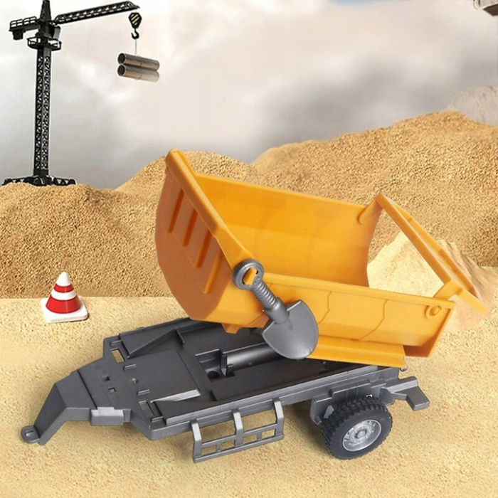 Set utilaje telecomandate excavator basculanta lumini abur, 3 atasamente, acumulator usb, multicolor [12]