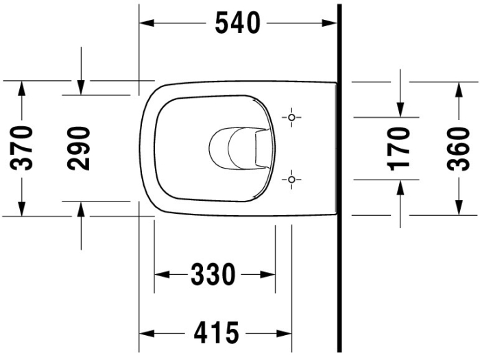 Set vas WC Duravit 45510900A1, DuraStyle, montaj suspendat, tip clatire jet de apa, tip evacuare orizontala, alb [14]
