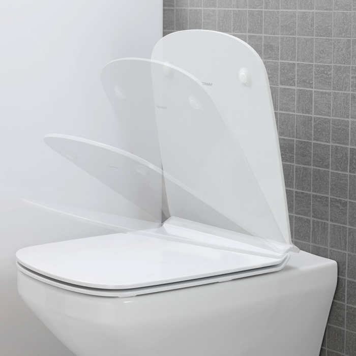 Set vas WC Duravit 45520900A1, DuraStyle, montaj suspendat, tip clatire jet de apa, tip evacuare orizontala, alb [9]