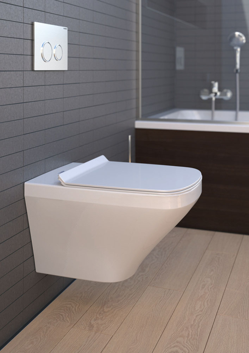 Set vas WC Duravit 45520900A1, DuraStyle, montaj suspendat, tip clatire jet de apa, tip evacuare orizontala, alb [3]