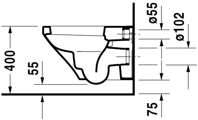 Set vas WC Duravit 45520900A1, DuraStyle, montaj suspendat, tip clatire jet de apa, tip evacuare orizontala, alb [11]