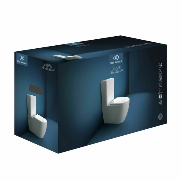 Set vas WC Ideal Standard Ellisse rimless BTW cu capac softclose alb si rezervor [8]