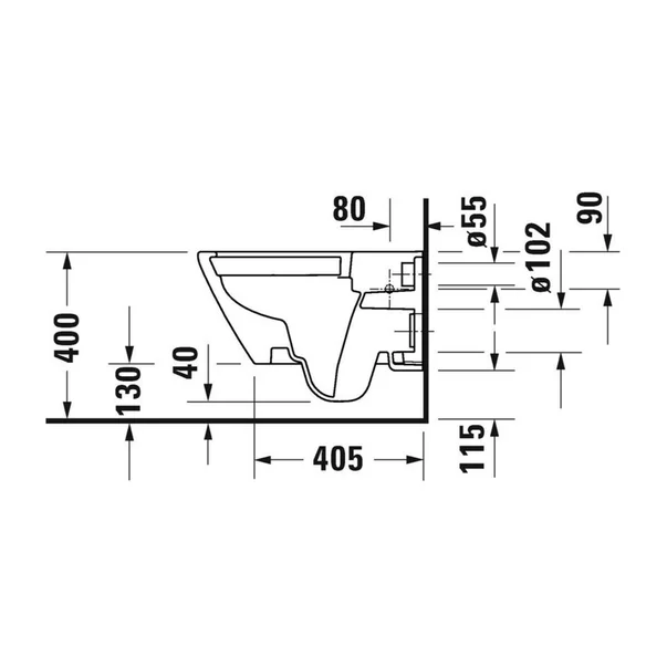 Set vas WC suspendat Duravit D-Neo Rimless cu capac softclose si fixare ascunsa [2]