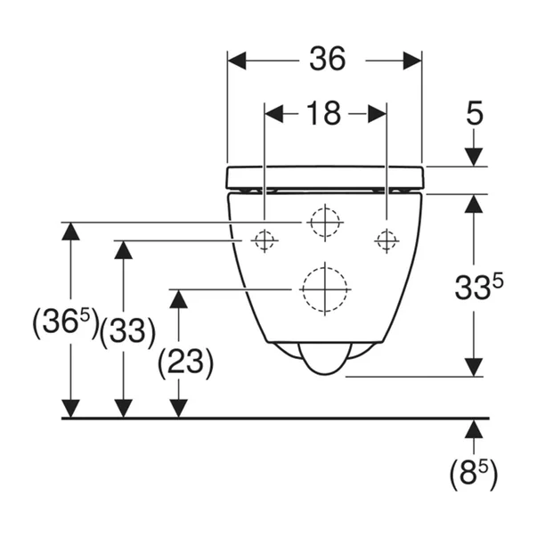 Set vas WC suspendat Geberit Acanto TurboFlush cu capac softclose alb lucios [4]