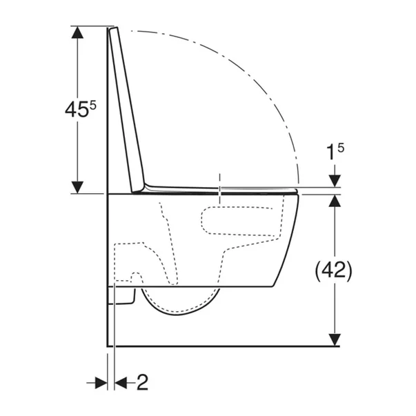 Set vas WC suspendat Geberit iCon TurboFlush cu capac softclose alb lucios [4]