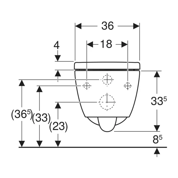 Set vas WC suspendat Geberit iCon TurboFlush cu capac softclose alb lucios [3]