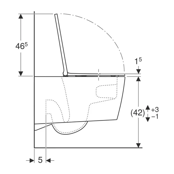 Set vas wc suspendat Geberit One TurboFlush alb cu capac softclose [2]