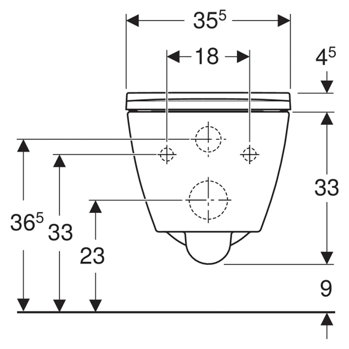 Set vas WC suspendat Geberit, Smyle Square, cu capac quick release, alb [3]