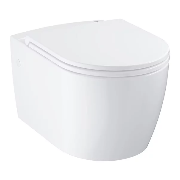 Set vas WC suspendat Grohe Bau Ceramic Rimless alb cu capac, clapeta si rezervor incastrat [7]