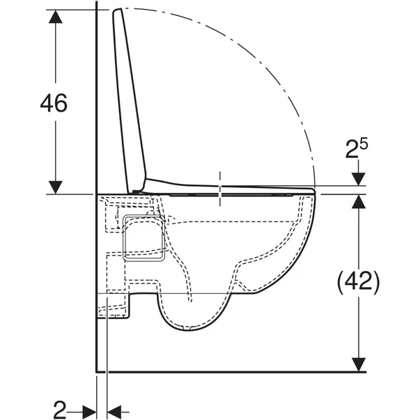 Set vas wc suspendat rimfree cu functie de bideu si capac Geberit Selnova [2]