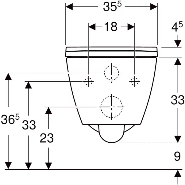 Set vas wc suspendat rimfree cu functie de bideu si capac Geberit Smyle Square [3]
