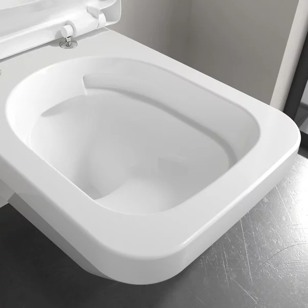 Set vas WC suspendat Villeroy&Boch Arhitectura TwistFlush Rimless alb cu capac softclose [9]