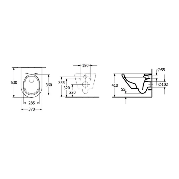Set vas WC suspendat Villeroy&Boch Arhitectura TwistFlush Rimless cu capac softclose [8]