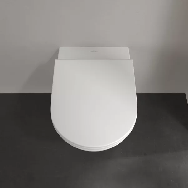 Set vas WC suspendat Villeroy&Boch Universo TwistFlush Rimless alb alpin cu capac softclose [4]