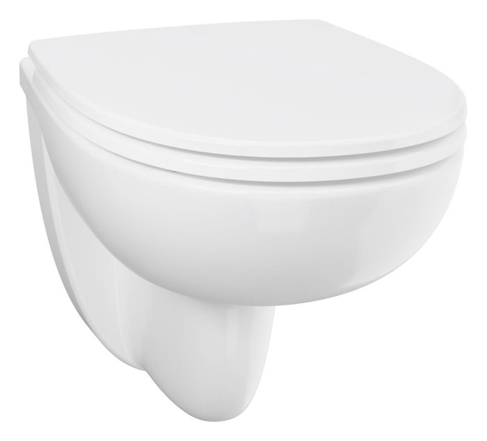 Set WC Grohe 112949SH00, Bau Ceramic, suspendat, Rimless, capac SoftClose, alb [6]