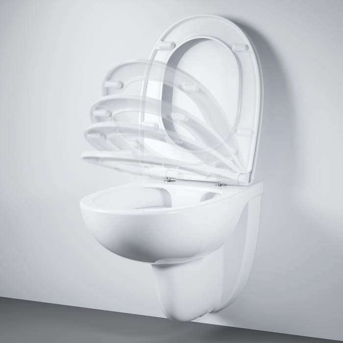 Set WC Grohe 112949SH00, Bau Ceramic, suspendat, Rimless, capac SoftClose, alb [8]